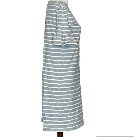 J. Crew Gray and White Stripped T-Shirt Dress Size XS - Picture 2 of 8